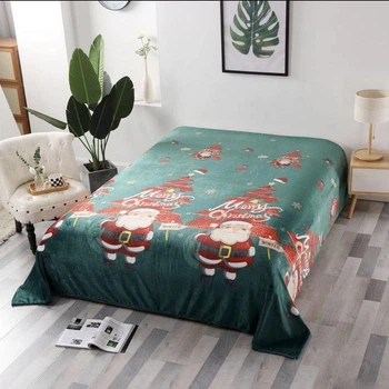 Плед новорічний флісовий Malloory Home 200*230 см Санта Клаус