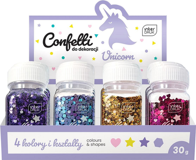 Confetti do dekoracji Interdruk Unicorn 30 g x 12 szt (5902277337498)