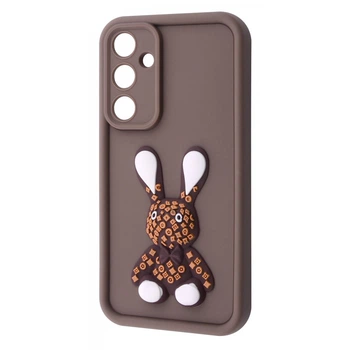 Чехол мультяшный с фигурками WAVE Pretty Things Case для Samsung Galaxy A55 brown/rabbit