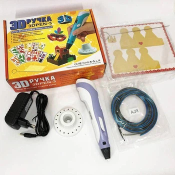 Детская 3д ручка для рисования и творчества 3D ручка Smart 3D Pen 3 фиолетовая, Аккумуляторная
