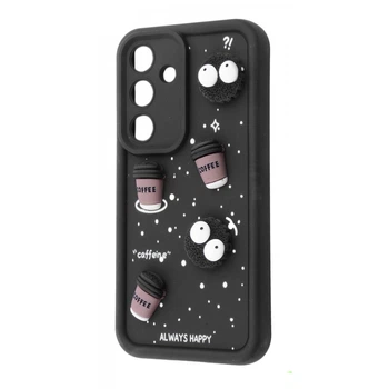 Чохол мультяшний з фігурками WAVE Pretty Things Case для Samsung Galaxy A34 black/coffee