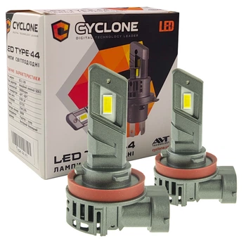 Лампа светодиодная для фар CYCLONE LED H9 5000K 6700LM TYPE 44 2 шт комплект