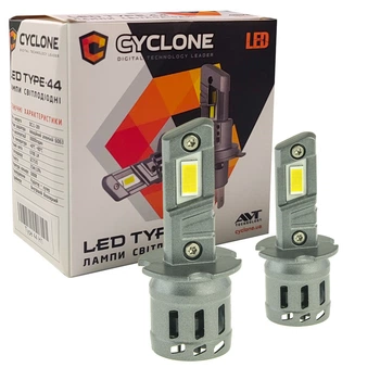 Лампа светодиодная для фар CYCLONE LED H3 5000K 6700LM TYPE 44 2 шт комплект