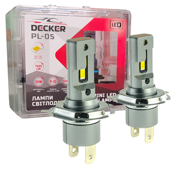 Лампа світлодіодна для фар Decker LED PL-05 H4 5000K 7000LM 2 шт комплект