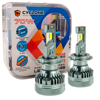 Лампа светодиодная для фар Cyclone LED Type 48 H7 5500K 18000LM 2 шт комплект