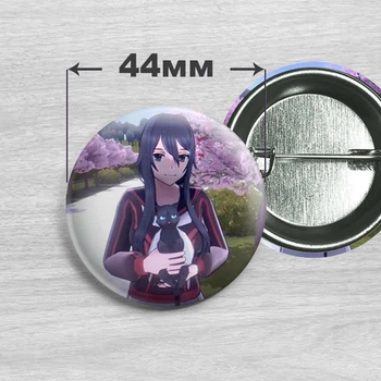 Значок по игре Яндэрэ Симулятор / Yandere Simulator 44мм №1