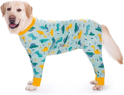 Післяопераційна попона для собак MIAODODO D15 Blue Dinosaurs, XL