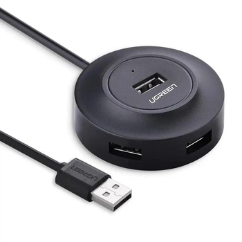USB-хаб UGREEN USB 2.0 Hub 4 Ports 1m (Black)