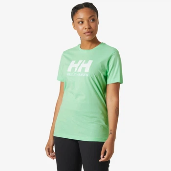 Футболка жіноча Helly Hansen Hh Logo T-Shirt M Зелений 34112-419