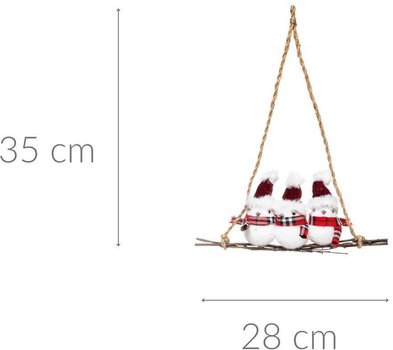 Ozdoba wisząca Atmosphera bałwanki na gałęzi 35 cm (3560237568157)