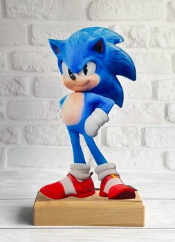 Детский ночник Ёж Соник Sonic на светлой подставке