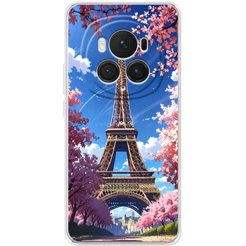 Силиконовый Чехол с Картинкой для Huawei Honor Magic 6 Pro Принт (Париж, Эйфелева Башня) (62722-ysm036)