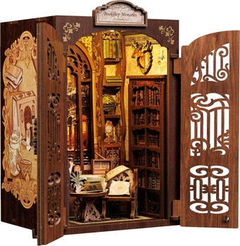 3D Книжковий Румбокс Бук Нук "Книжковий Магазин Спогадів" Мініатюрний Ляльковий Будиночок Діорама DIY DollHouse Diorama Book Nook від CUTEBEE (SD01B)