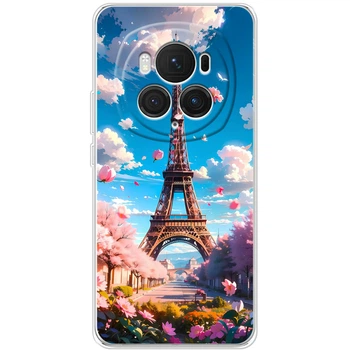 Силиконовый Чехол с Картинкой для Huawei Honor Magic 6 Pro Принт (Париж, Эйфелева Башня) (62722-ysm035)