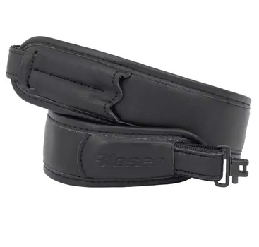 Ремень ружейный Blaser Black Leather черный, кожаный