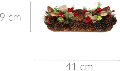 Wieniec Home Styling Collection adwentowy świecznik z szyszek 41 cm (8720573728850)