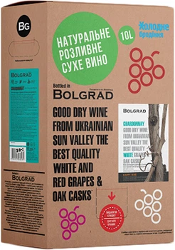 Вино Collection Reserve Bolgrad витримане Chardonnay біле сухе 10 л 9-11% bag-in-box (4820197560585)