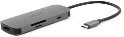 USB-хаб Acer 7 в 1 Type-C Silver (HP.DSCAB.018)