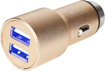 Автомобільний зарядний пристрій UFT CC10 USB x 2 Золотистий (UFTCC10Gold)