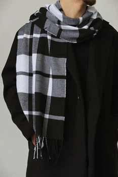 Чоловічий Шарф У Клітинку Without Plaid Black
