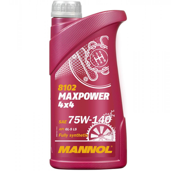 Масло трансмиссионное синтетическое 1л 75W-140 Maxpower 4x4 Mannol, MN8102-1-Mannol
