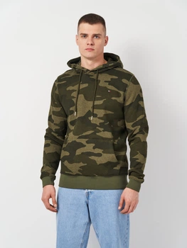 Худи утепленное мужское Tommy Hilfiger 11398 S Зеленый камуфляж (smt2000000024516)