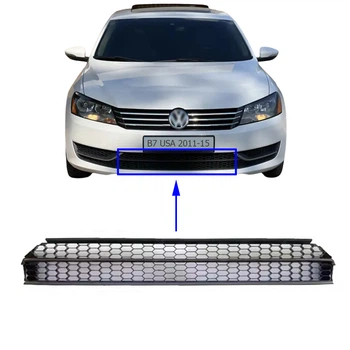 Решетка бампера переднего Volkswagen Passat B7 (NMS) USA 2011-15 ценртральная 561-853-677-9B9