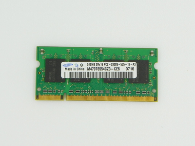 Оперативная память для ноутбука Samsung PC2-5300S-555-12-A3 SODIMM DDR2 512MB PC2 (04204) Б/У