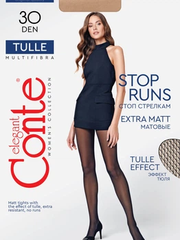 Колготи жіночі Conte Tulle 17С-105СП 4 р Chocolate (4810226308202)