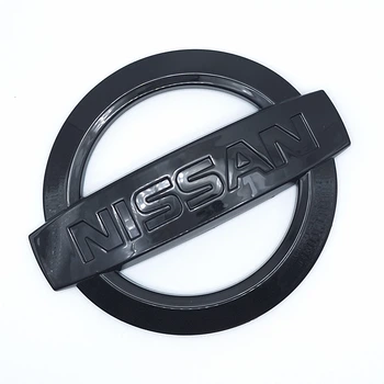 Эмблема логотип Nissan 105*90 мм (чёрный, глянец)