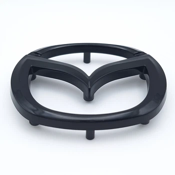 Эмблема руля Mazda (ABS, чёрный, глянец) 57*46 мм