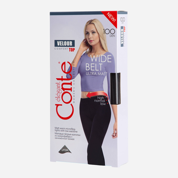 Колготы 100 Den женские теплые Conte Velour Top 19С-122СП 2р Nero (4810226483336)