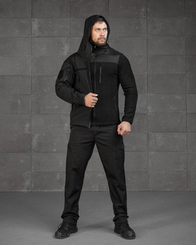 Тактический зимний костюм 3в1 Police SoftShell штаны+куртка+кофта 2XL черный (89848)