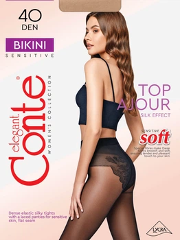 Колготи 40 Den жіночі Conte Bikini 2 р Mocca (4810226006269)