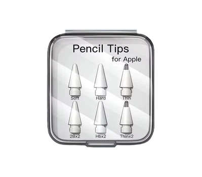 Набор сменных наконечников VUUV для стилуса Apple Pencil и Airon AirPencil 2B, HB Белые 6 шт