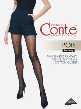 Колготи 20 Den жіночі Conte Elegant CE Fantasy Pois 19С-103СП 3 р Коричневі (4810226500569)
