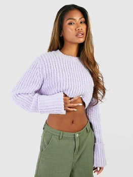 Джемпер женский Boohoo GZZ55437 L Светло-фиолетовый (KAY2000001553305)