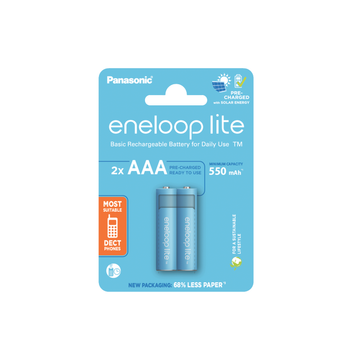 Аккумулятор Panasonic eneloop Lite AAA 550 мАч Ni-MH 2 шт (BK-4LCCE/2CP)