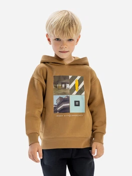 Дитяче тепле худі для хлопчика Minoti 19fleece71 41336JNR 92-98 см Коричневе (5063025358384)