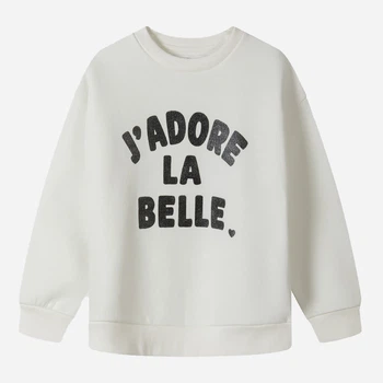 Дитячий теплий світшот для дівчинки Minoti 20fleece72 41405JNR 110-116 см Бежевий (5063025365016)
