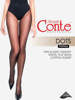 Колготы 20 Den женские Conte Ce Fantasy Dots 4 р Chocolate (4810226059678)