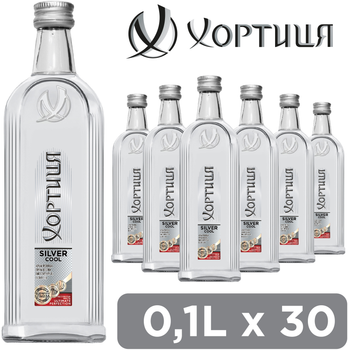 Упаковка горілки Срібна прохолода 0.1 л 40% х 30 шт. (4820229031175B)