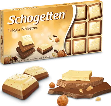 Шоколад Schogetten молочно-белый Trilogia 100 г