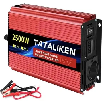 Інвертор Tataliken, чистий синус, перетворювач напруги, на 2500W 12V- 220V (1000W номінал)