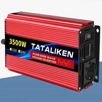 Інвертор Tataliken, чистий синус, перетворювач напруги, на 3500W 12V- 220V (1200W номінал)