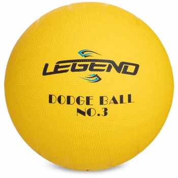 М'яч Dodgeball для гри у вишибалу Zelart №5 DB-3284 (гума, Жовтий)