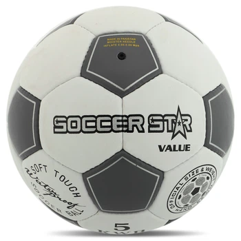 М'яч футбольний SOCCER STAR SOFT TOUCH VALUE FB-6033 №5 Біло-Сірий