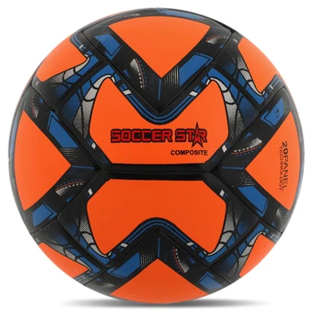 Мяч футбольный №5 PU HIBRED гибридная сшивка SOCCER STAR FB-6039 (№5, 5сл., оранжевый)