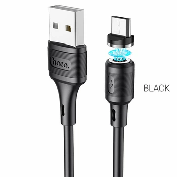 Зарядний кабель HOCO X52 Sereno Magnetic MicroUSB 2.4A 1.2m Black