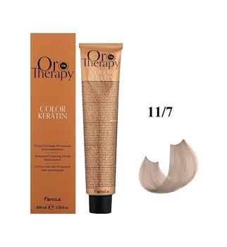 Безаммиачная крем-краска для волос Fanola Oro Therapy №11/7 Superlight platinum blonde iris 100 мл